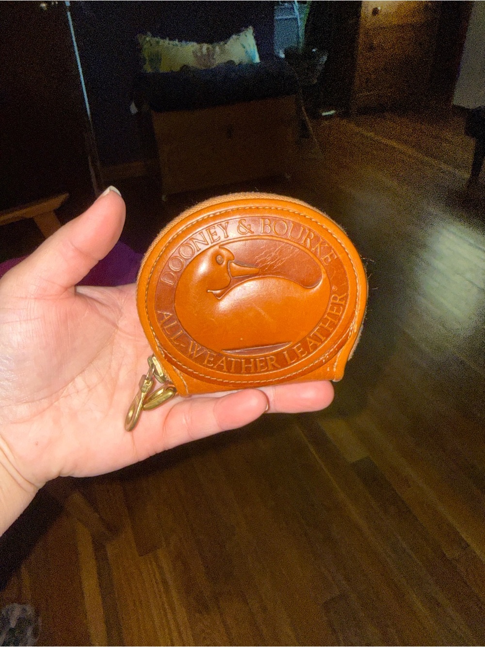 vintage Dooney & Bourke All-Weather Leather coin purse
